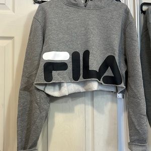 cropped Fila hoodie